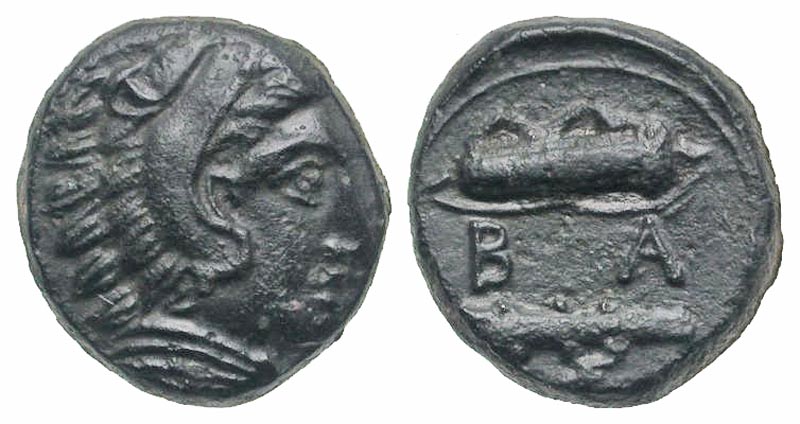Macedonian Kingdom. Alexander III 'the Great'. 336-323 B.C. AE unit. Uncertain Macedonian mint. Lifetime issue, struck 325-310 B.C.. 