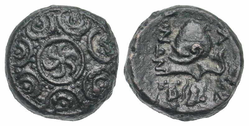 Macedonian Kingdom. Time of Philip V and Perseus. Ca. 221-168 B.C. AE unit. Uncertain Macedonian mint. Rare. 