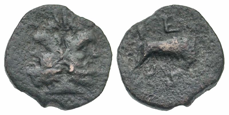 Sicily, Panormos. Ca. after 241 B.C. AE 20. P. Terentius, Quaestor. Rare. 