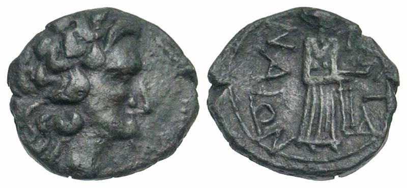Sicily, Katane. Ca. after 210 B.C. AE hexas. 