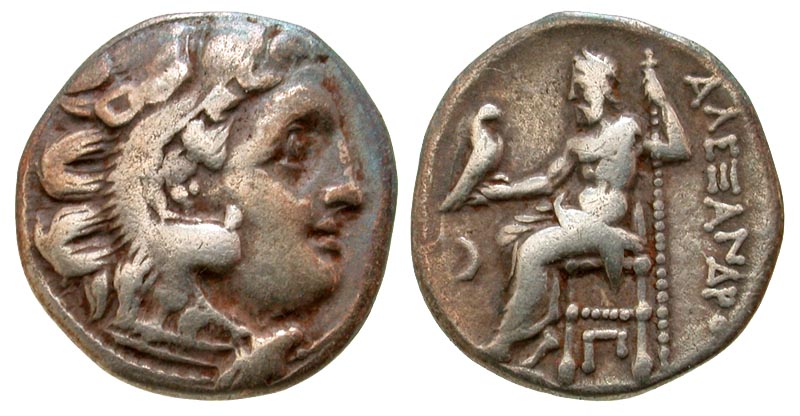 Macedonian Kingdom. Alexander III the Great. 336-323 B.C. AR drachm. Kolophon mint, struck ca. B.C. 310 - 301 