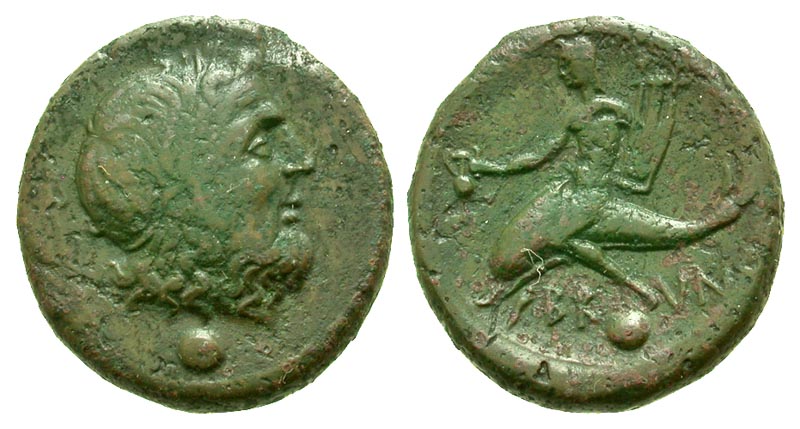 Calabria, Brundisium. ca. 215 B.C. AE uncia. 