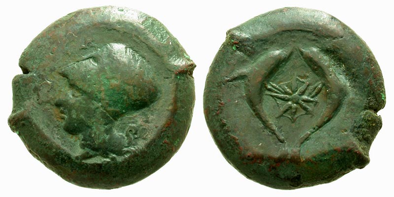 Sicily, Syracuse. Dionysios I. 405-367 B.C. AE drachm. struck circa 380 BC. 