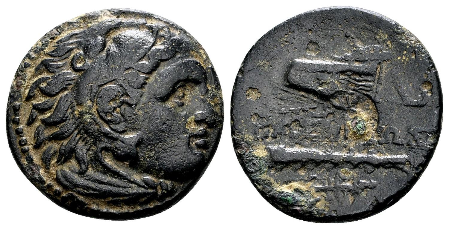 Macedonian Kingdom. Alexander III the Great. 336-323 B.C. AE unit. Uncertain mint in Western Asia Minor. Ca. 323-310 B.C. 