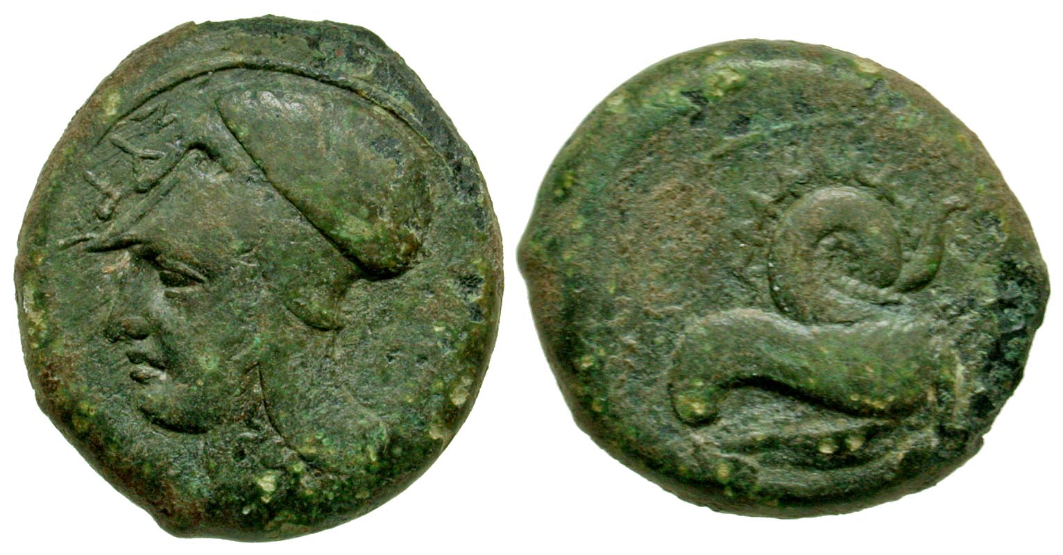 Sicily, Syracuse. Dionysios I. 405-367 B.C. AE litra. Ca. 400-390 B.C.