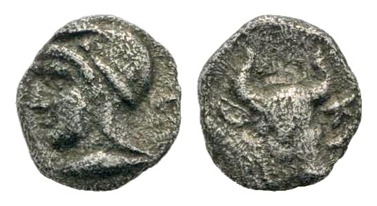 Mysia, Kyzikos. Ca. 450-400 B.C. AR hemiobol. 