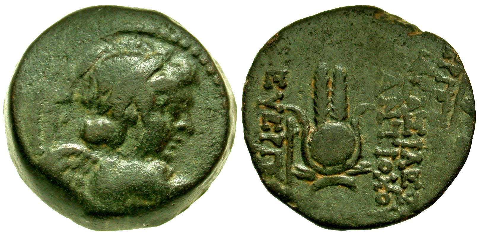 Seleukid Kingdom, Antioch. Antiochos VII Euergetes. 138-129 B.C. AE 18. Antioch mint. 