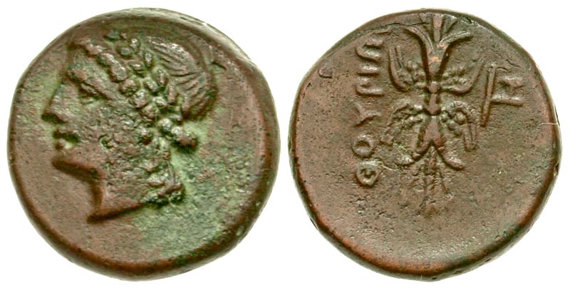 Lucania, Thourion. 3rd Century B.C. AE. Ex Brian Kritt. 