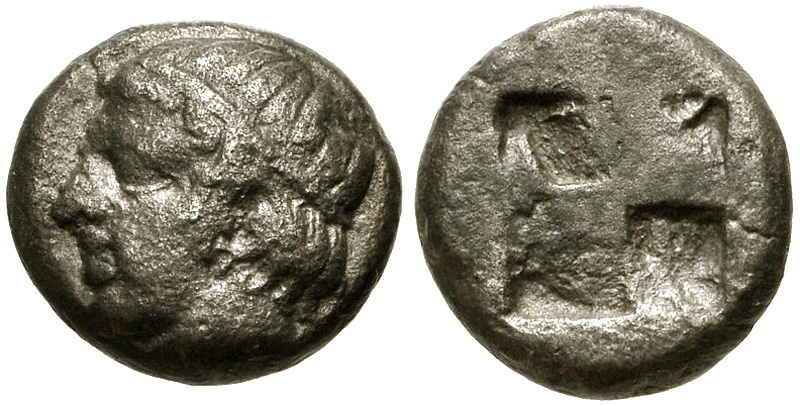 Lesbos, Uncertain mint. Ca. 478-460 B.C. BI twelfth stater. Rare. Ex CNG. 