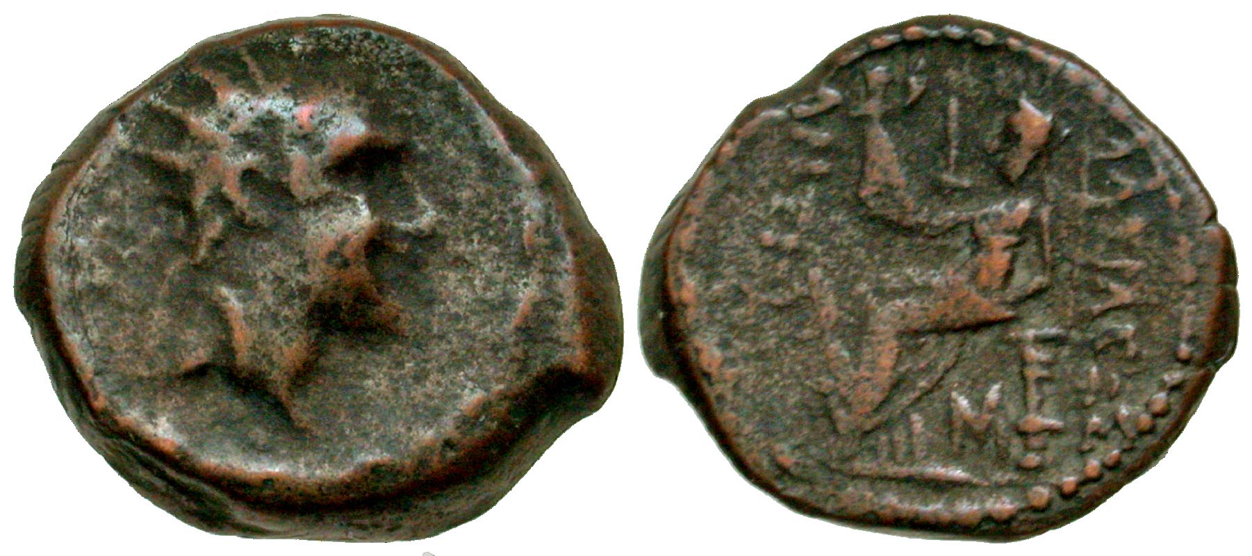 Seleukid Kingdom. Antiochos IV Epiphanes. 175-164 B.C. AE chalcous. Seleucia ad Tigrim mint (?). 