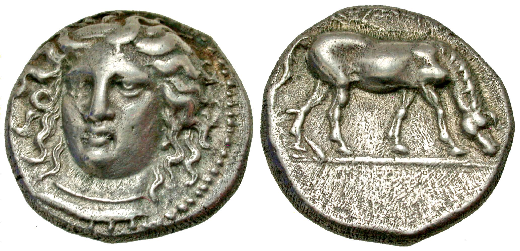 Thessaly, Larissa. Ca. 405-380 B.C. AR drachm. From the John Haer Collection. 