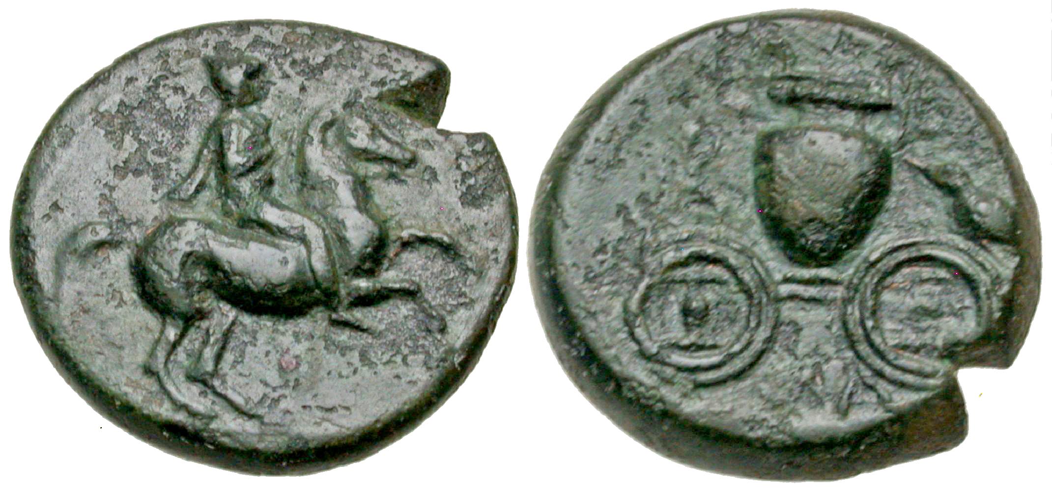 Thessaly, Krannon. 4th century BC AE dichalkon. Ex BCD Collection. 