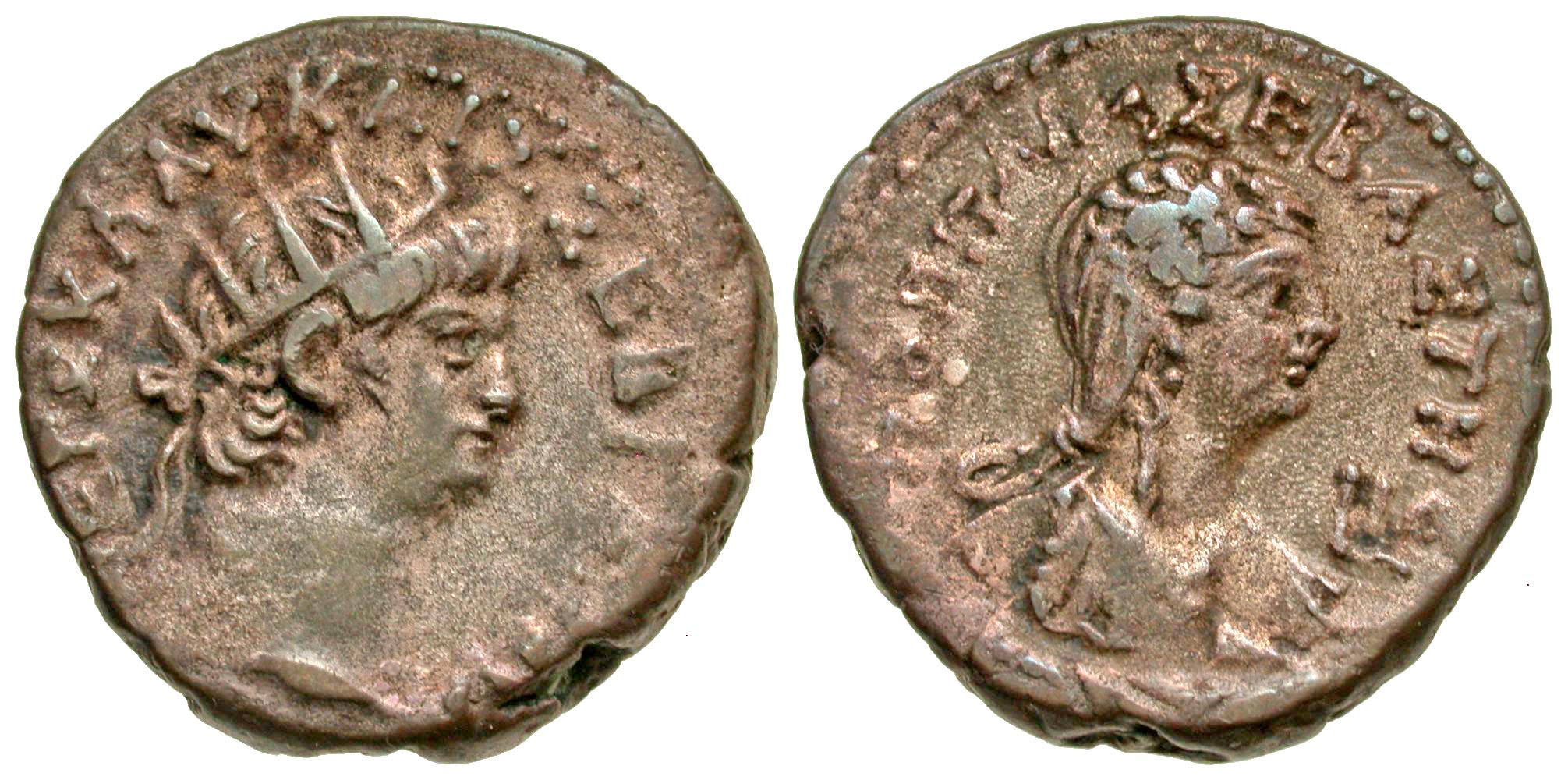 Egypt, Alexandria. Nero. A.D. 5468. BI tetradrachm. Dated RY 11 (A.D