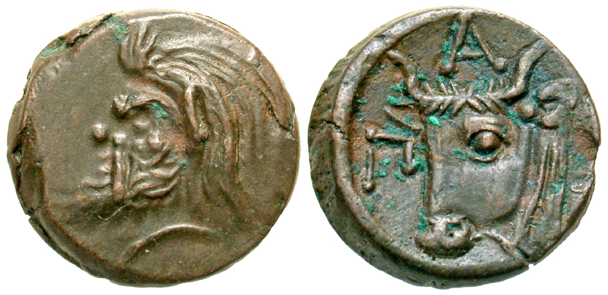 Cimmerian Bosporos, Pantikapaion. Ca. 325-310 B.C. AE 17. 