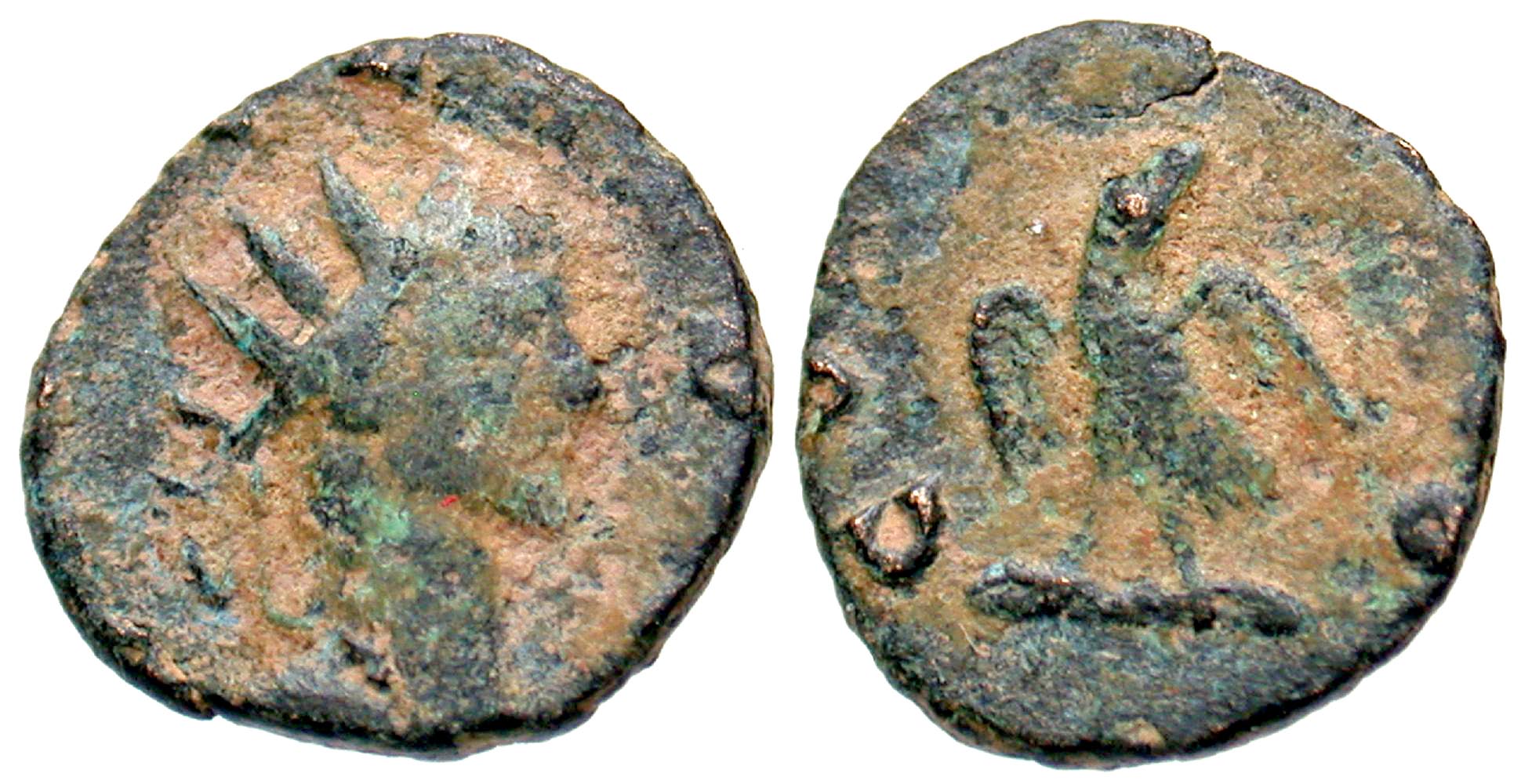 Claudius II, Gothicus. A.D. 268-270. AE antoninianus. Posthumous commemoration issue. Rome mint, A.D. 270 and later. 