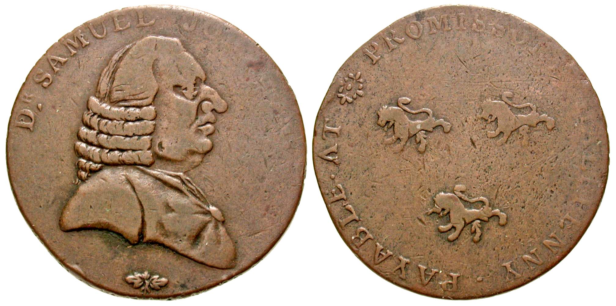 England, Warwickshire. Birmingham. AE halfpenny token. so-called ...