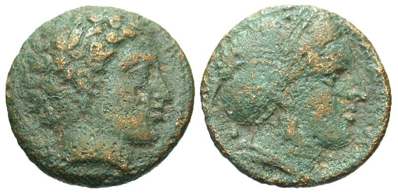 Thessaly, Phalanna. First half of the 4th century B.C. AE dichalkon.