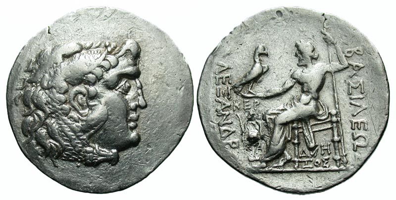 Macedonian Kingdom. Alexander III 'the Great'. 336-323 B.C. AR tetradrachm. Cabyle mint, 225-215 B.C. Very Rare.