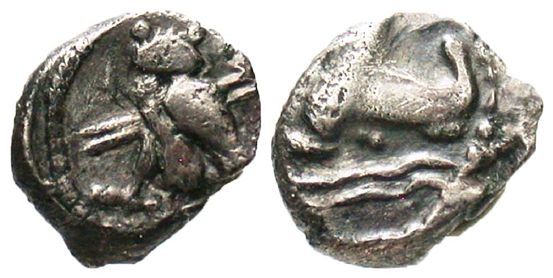 Phoenicia, Tyre. 357-357 B.C. AR obol. Attic standard.