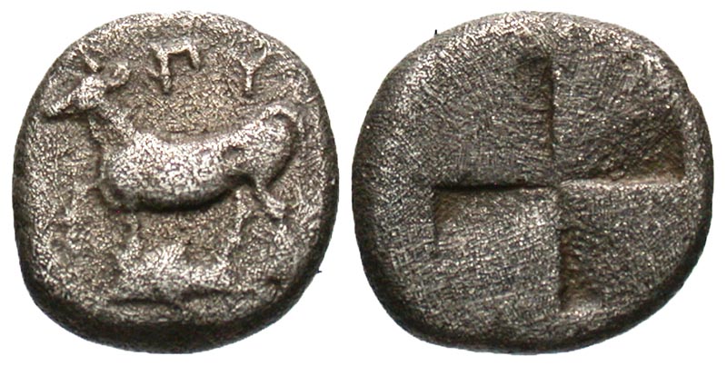 Thrace, Byzantion. 416-357 B.C. AR diobol. Scarce.