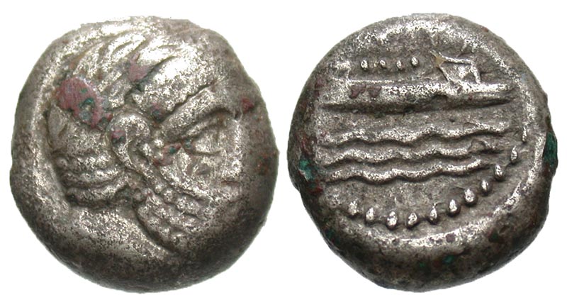 Phoenicia, Arados. Giraashtart. Ca. 339/8-332 B.C. AR obol.