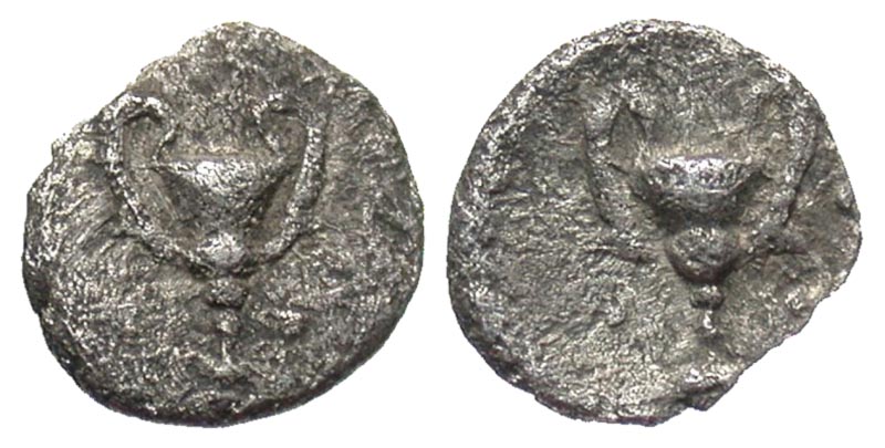 Calabria, Tarentum. 302-228 B.C. AR obol. 