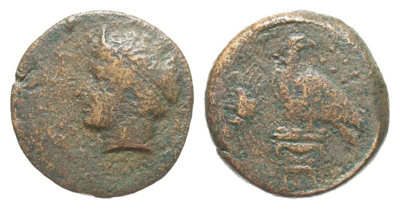 Sicily, Akragas. ca. 400-380 B.C. Æ hemilitron. Scarce. 