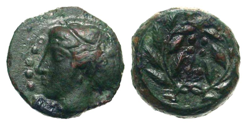 Sicily, Himera. Ca. 415-409 B.C. Æ hemilitron. Scarce. 
