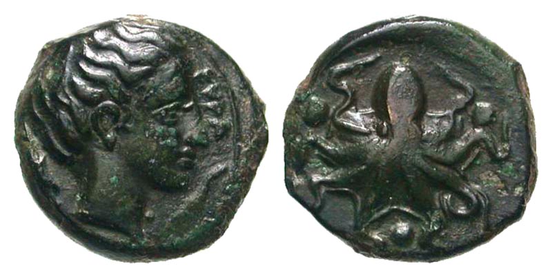 Sicily, Syracuse. Second Democracy. 466-405 B.C. Æ tetras. Struck 425 B.C.