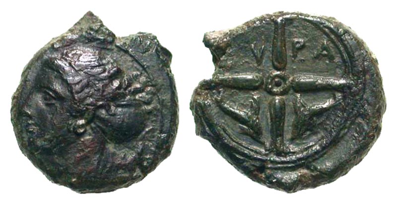 Sicily, Syracuse. Dionysios I. 405-367 B.C. Æ hemilitron. Struck ca. 405-400 B.C. 