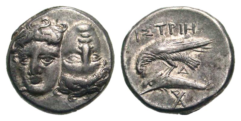 Moesia, Istros. 4th century B.C. AR drachm. 
