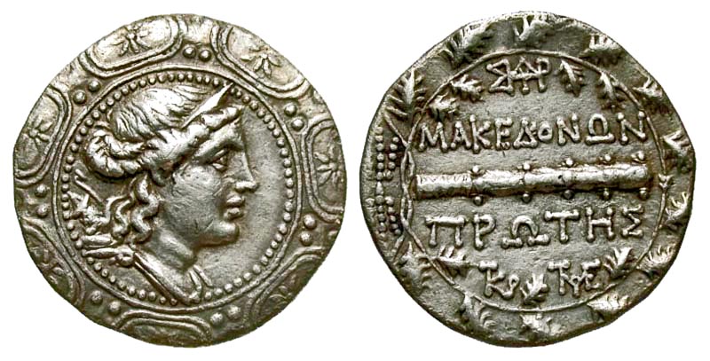 MACEDON. Roman Occupation, 158-150 BC. AR Tetradrachm. Ex Neubecker collection.