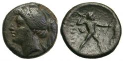 Bruttium, The Bretti. Ca. 214-211 B.C. Æ half triobol.