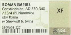 City Commemorative . A.D. 330-354. Æ 3/4. Trier mint, A.D. 332-333. NGC Certified.